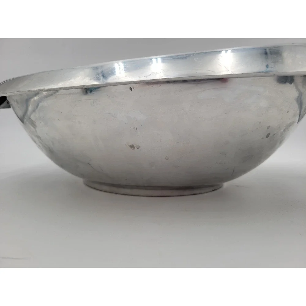 Dansk Rivet‎ Serving Bowl aluminum holloware Metal Modern discontinued 16